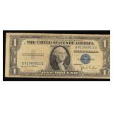 1935D $1 Blue Seal Silver Certificate Grades vf+