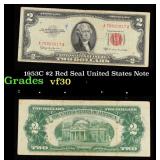 1953C $2 Red Seal United States Note Grades vf++