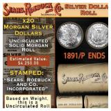 36- Uncirculated Morgan SEARS Silver Dollar $1 Rol