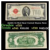 1928G $2 Red Seal United States Note Grades vf++