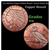 1oz .999 Fine Copper Bullion Round - Incuse Indian