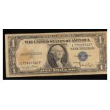 1935D $1 Blue Seal Silver Certificate Grades vf+