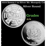 2024 Samoa 1 oz Silver Mr. Monopoly Coin