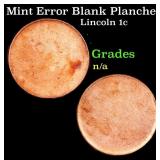 Mint Error Blank Planchet Lincoln Cent 1c Grades U