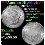 *Highlight* 1878-cc Morgan Dollar $1 ms65 SEGS (fc