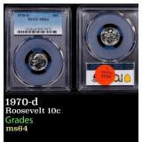 PCGS 1970-d Roosevelt Dime 10c ms64 PCGS