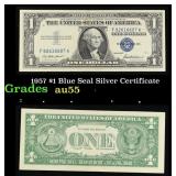 1957 $1 Blue Seal Silver Certificate Grades Choice