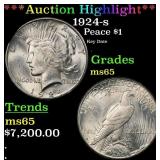 *Highlight* 1924-s Peace Dollar $1 ms65 SEGS (fc)