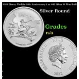 2022 Disney Aladdin 30th Anniversary 1 oz .999 Sil