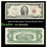 1963 $5 Red Seal United States Note Grades