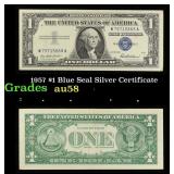 1957 $1 Blue Seal Silver Certificate Grades Choice