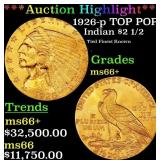 *Highlight* 1926-p Gold Indian Quarter Eagle TOP P