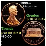 1988-s Proof Lincoln Cent 1c pr70 rd DCAM SEGS