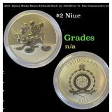 2023  Disney Micky Mouse & Donald Duck 1oz .999 Si