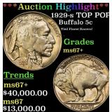 *Highlight* 1929-s Buffalo Nickel TOP POP! 5c ms67