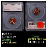 1968-s Proof Lincoln Cent 1c pr69 dcam SEGS