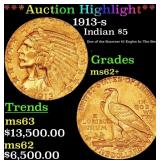 *Highlight* 1913-s Gold Indian Half Eagle $5 Selec