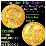 *Highlight* 1915-p Gold Indian Half Eagle Near Top