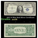 1957 $1 Blue Seal Silver Certificate Grades Choice