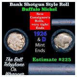 Buffalo Nickel Shotgun Roll in Old Bank Style 