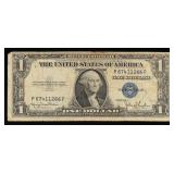 1935D $1 Blue Seal Silver Certificate Grades vf+