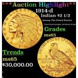 *Highlight* 1914-d Gold Indian Quarter Eagle $2 1/