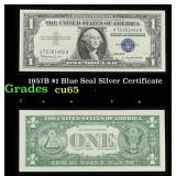 1957B $1 Blue Seal Silver Certificate Grades Gem C