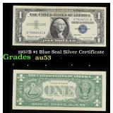 1957B $1 Blue Seal Silver Certificate Grades Selec