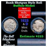 Buffalo Nickel Shotgun Roll in Old Bank Style 