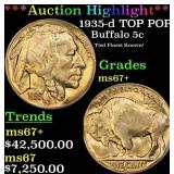 *Highlight* 1935-d Buffalo Nickel TOP POP! 5c ms67