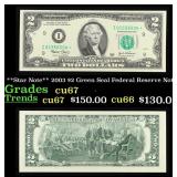 **Star Note** 2003 $2 Green Seal Federal Reserve N