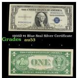 1935D $1 Blue Seal Silver Certificate Grades Selec
