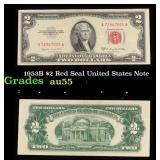 1953B $2 Red Seal United States Note Grades Choice