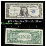 1957 $1 Blue Seal Silver Certificate Grades Choice