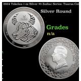 2024 Tokelau 1 oz Silver $5 Zodiac Series: Taurus
