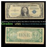 1935H $1 Blue Seal Silver Certificate Grades vf+