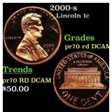 2000-s Proof Lincoln Cent 1c pr70 rd DCAM SEGS