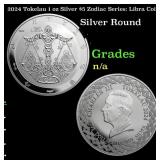 2024 Tokelau 1 oz Silver $5 Zodiac Series: Libra C