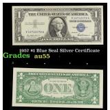 1957 $1 Blue Seal Silver Certificate Grades Choice