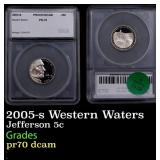 2005-s Western Waters Proof Jefferson Nickel 5c pr