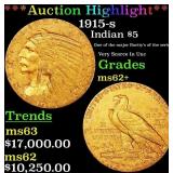 *Highlight* 1915-s Gold Indian Half Eagle $5 Selec