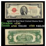 1928G $2 Red Seal United States Note Grades vf++