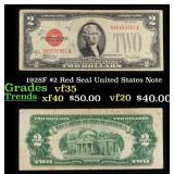 1928F $2 Red Seal United States Note Grades vf++