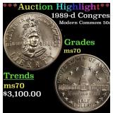 *Highlight* 1989-d Congress Modern Commem Half Dol