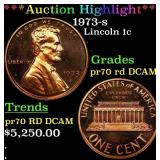 *Highlight* 1973-s Proof Lincoln Cent 1c pr70 rd D