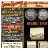 67- SEARS Morgan Circulated 10 Coin Silver Dollar
