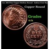 1oz .999 Fine Copper Bullion Round - Indian Cent S