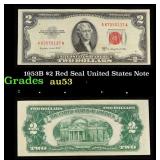 1953B $2 Red Seal United States Note Grades Select