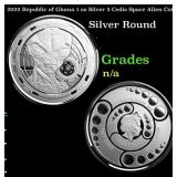 2022 Republic of Ghana 1 oz Silver 5 Cedis Space A