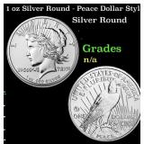 1 oz Silver Round - Peace Dollar Style
